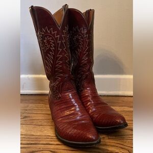 Lucchese X McCreedy & Schrieber L1965 Teju Lizard Men’s Sz 10.5 Cowboy Boots